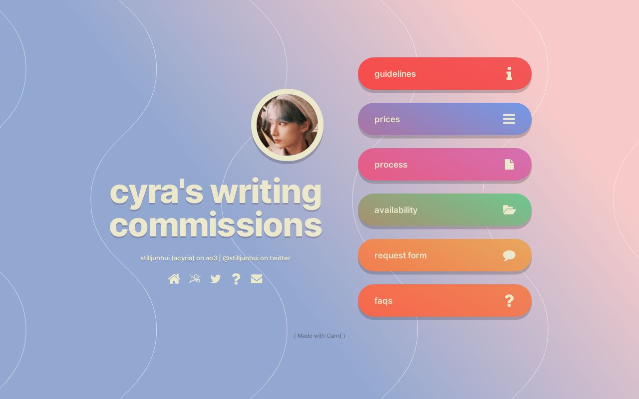 cyra's writing commissions